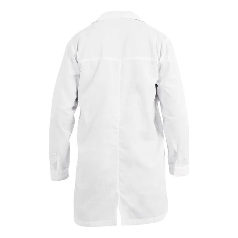 Pack 2 Cotona Poplin Blanca Delantal  + 5 Cofias Desechables