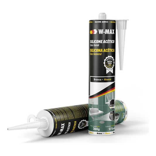 Silicona Acética 280 Ml Color Blanco  W-max
