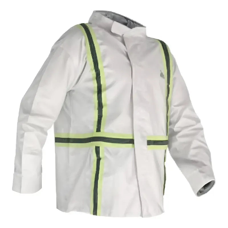 Chaqueta  Para  Soldador De Cuero Kp C/reflectante Gris Xl