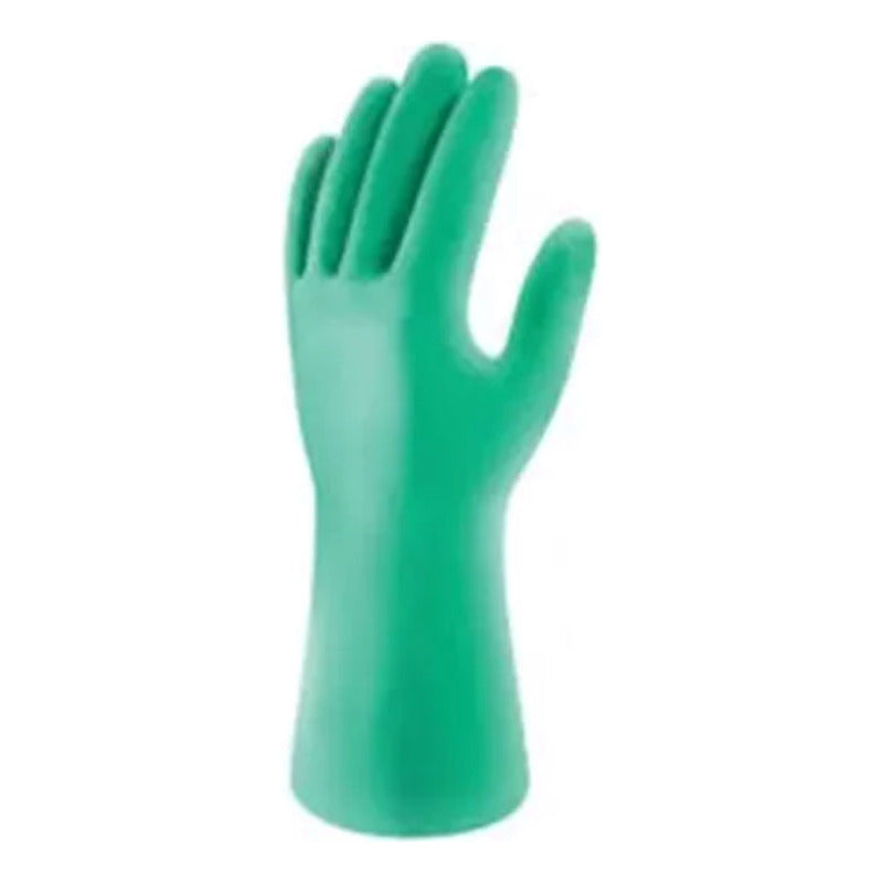 Guante Nitrilo Verde Flocados (x 10 Pares)