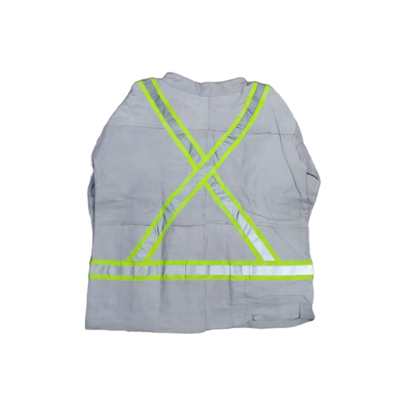 Chaqueta De Cuero Kp C/reflectante Para Soldador