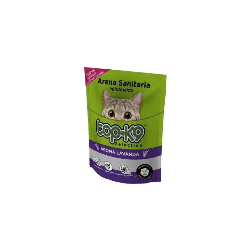 Arena Sanitaria Aglutinante Topk9 2kg Lavanda.
