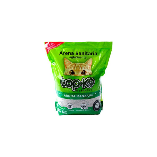 12 Kg Arena Sanitaria Aglutinante Topk9 Manzana.