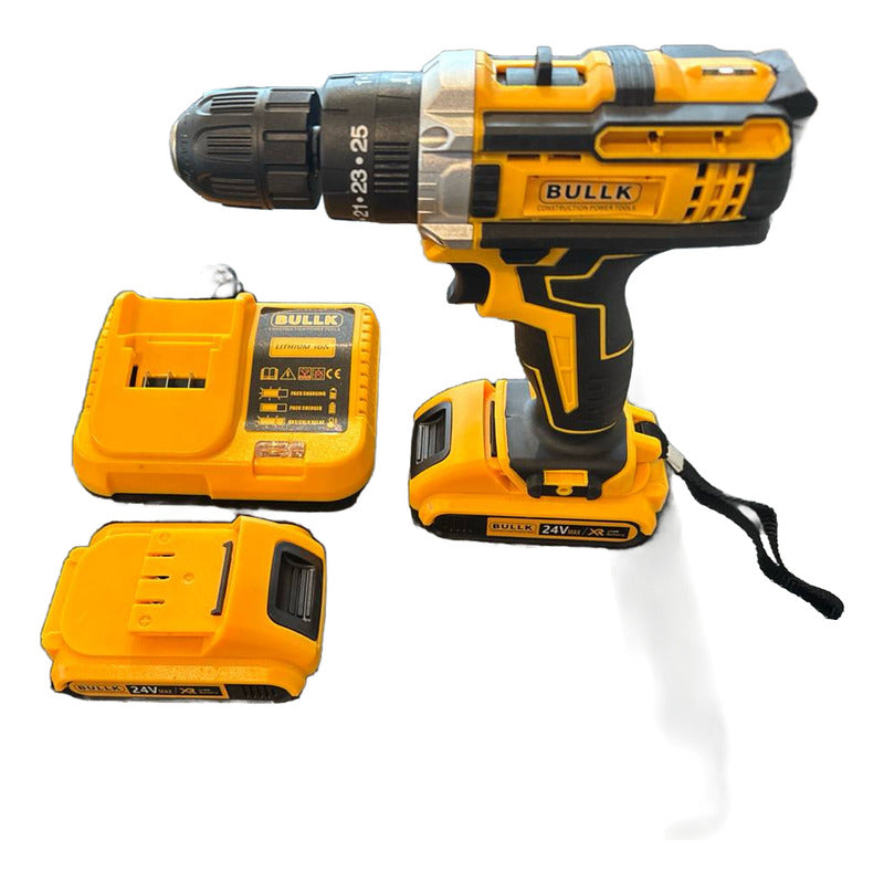 Kit Taladro Inalámbrico Bullk 24v Con Accesorios