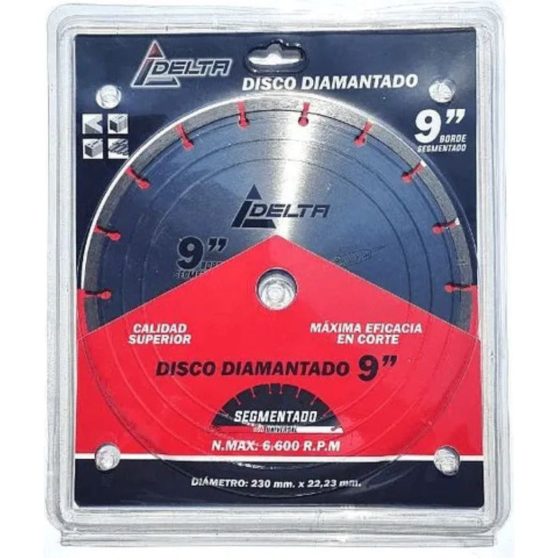 Disco Diamantado Segmentado Delta 9  X 22.23mm