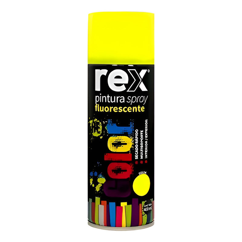 Pintura En Aerosol  Rex Fluorescente Caja 12 Unidades