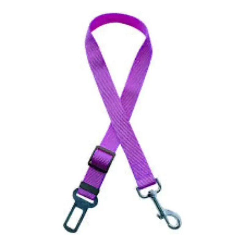 Cinturón De Seguridad Para Mascotas En Auto Arnes Oferta 2x1 Violeta Única