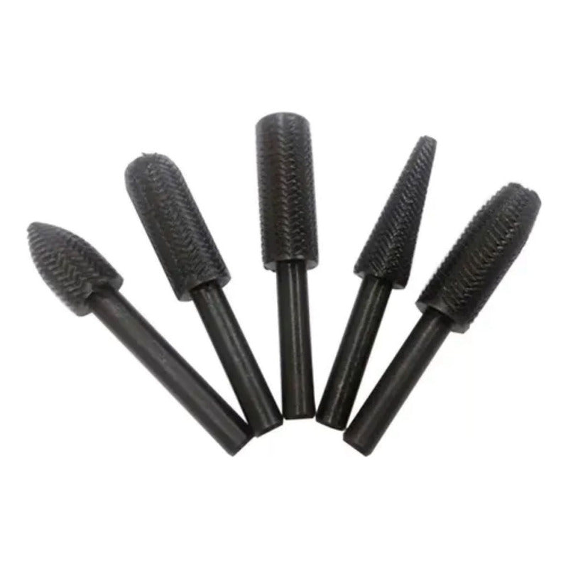 Set Juego 5 Brocas Escofina Para Metal 1/4 Max 20.000 Rpm