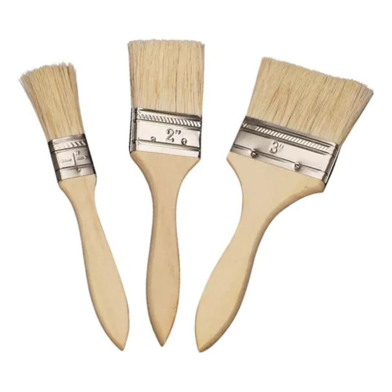 Brocha Para Pintar 4 Pulgadas  Mango De Madera /cerda