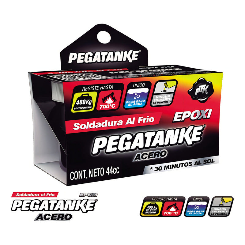 Pegamento Líquido Pegatanke Epoxy Acero Para Reparación Metales Hasta 700°c