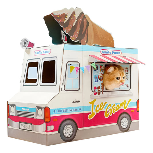 Casa Rascador Multiuso Ice Cream Food Truck Gris