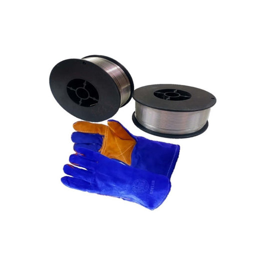 2 Soldadura Mig Sin Gas 0.45 Kg 0.8mm Par Gua. Azul C/forro