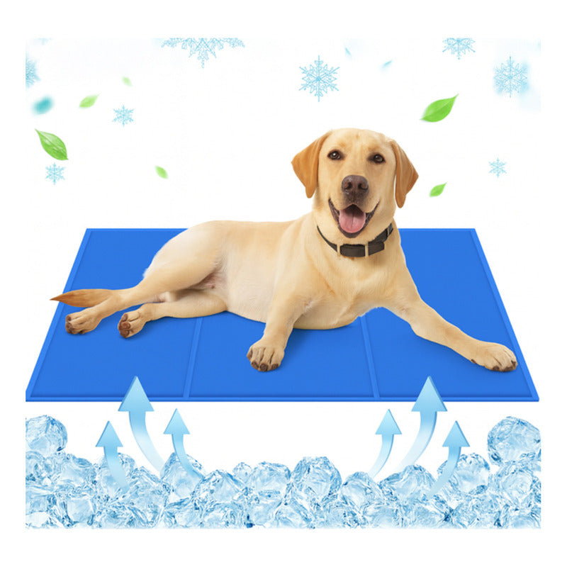 Manta Refrescante Para Perros 90x50 Cm Roro Talla L Colchon Perro Azul Oscuro Sin Diseño