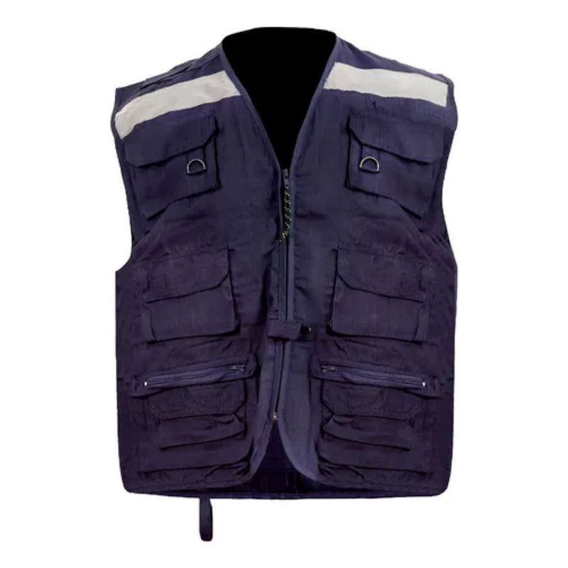 Chaleco Geologo Poplin Azul