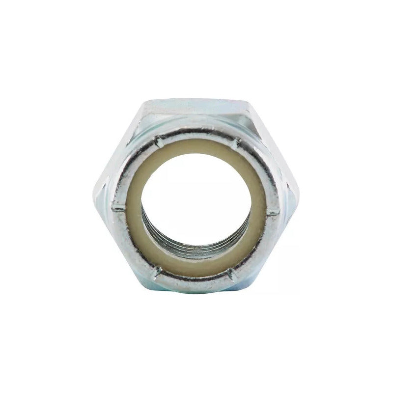 Tuerca Hexagonal 1/4 G2 Con Seguro Nylon Zn (100 Unidades)