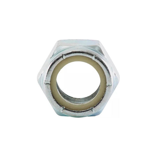 Tuerca Hexagonal 1/4 G2 Con Seguro Nylon Zn (100 Unidades)