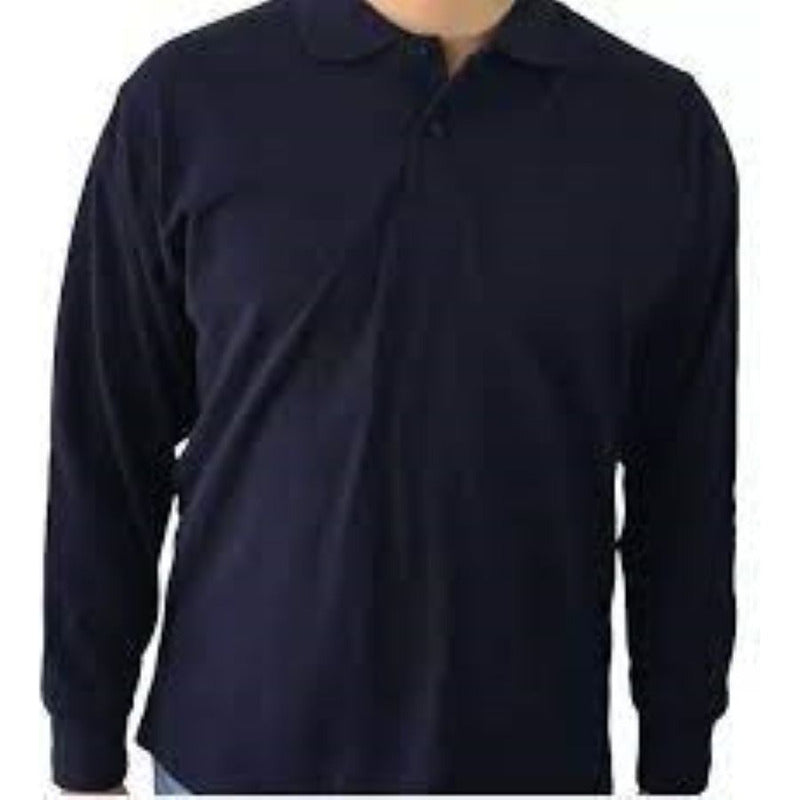 Polera De Trabajo Manga Larga Pique