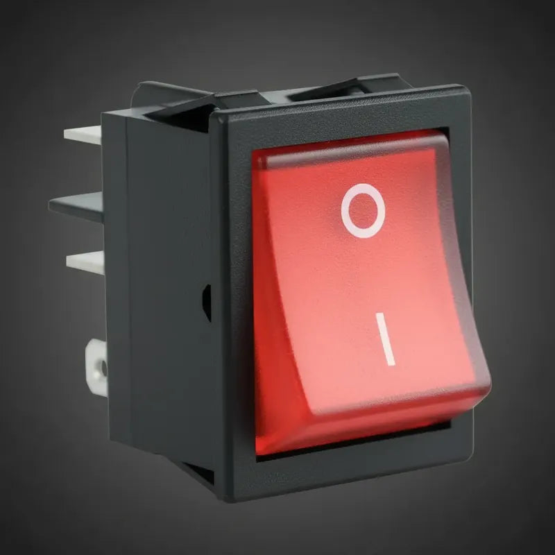 Interruptor Cuadrado Rojo 4 Pines Oferta 2 X1 Rojo