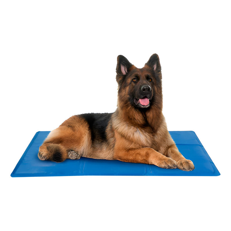 Manta Refrescante Para Perros 90x50 Cm Roro Talla L Colchon Perro Azul Oscuro Sin Diseño