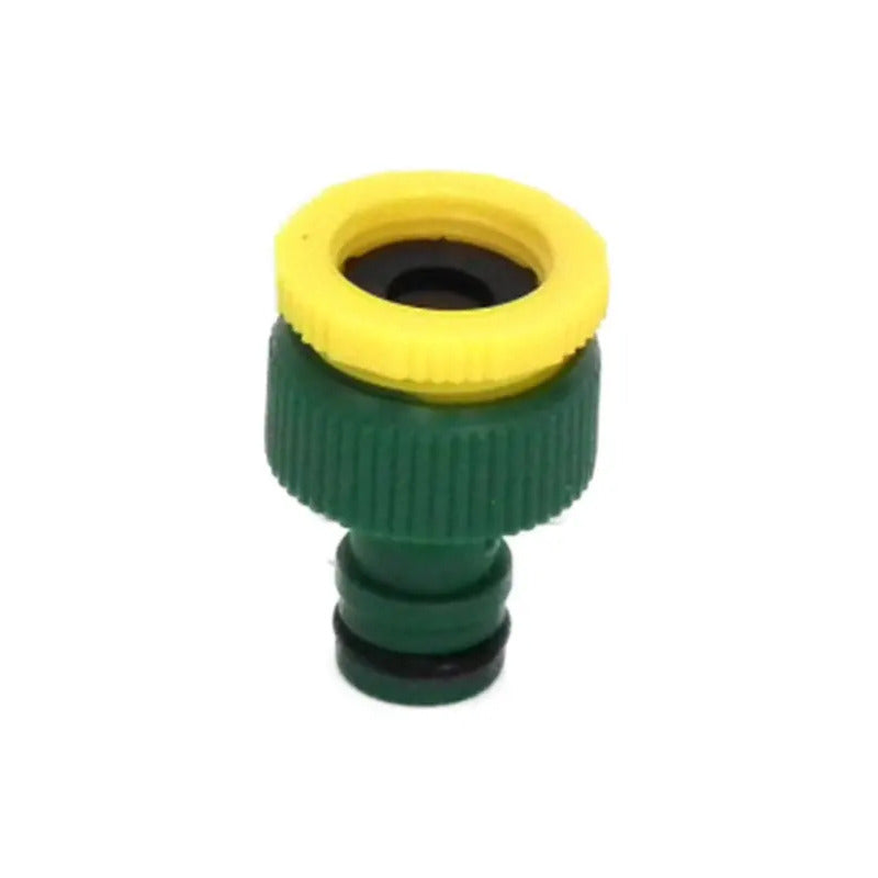 Unión Para Manguera Llave 1/2 -3/4 Plastico Verde Hoffens