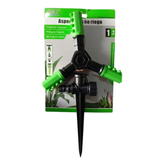 Aspersor De Riego Triple Ultra Potente Plástico 1 Pieza