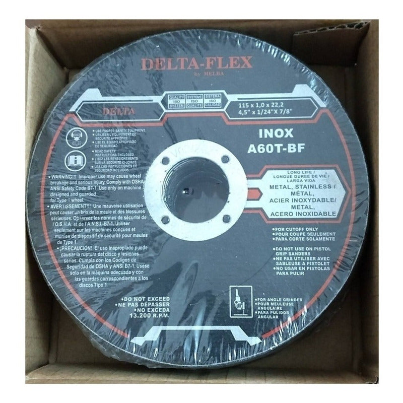 Disco Corte Inoxidable  4 1/2  X 1mm(caja De 25 Un)