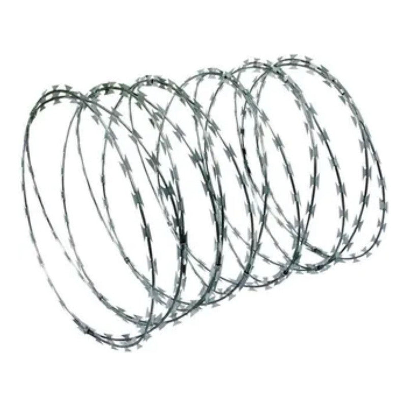 Concertina Galvanizada Con Candado (10 Mts)