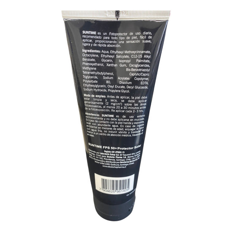Bloqueador Solar Suntime 50+ Fps 200 G