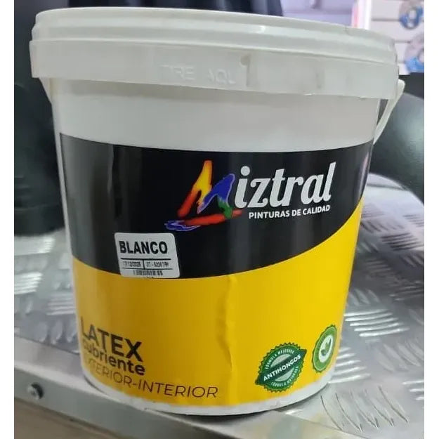 Pack Pintura Cubriente Blanco Bandeja Y Rodillo 9 Pulgadas Blanco Mate