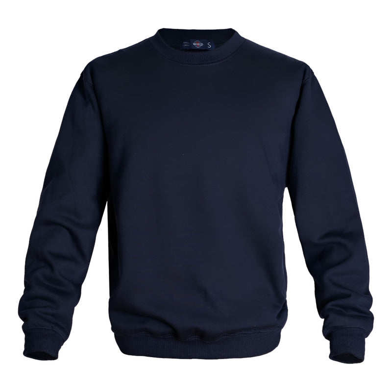 Poleron Azul Polo Manga Larga