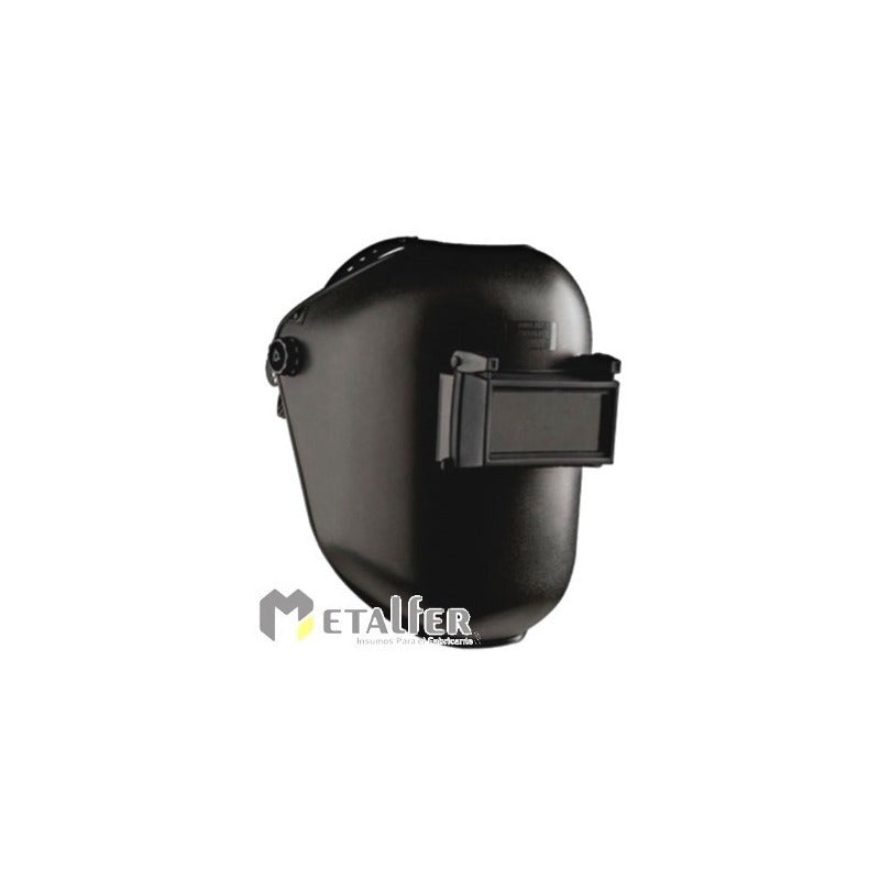 Careta Para Soldar Negra Visor Fijo + 1 Respuesto