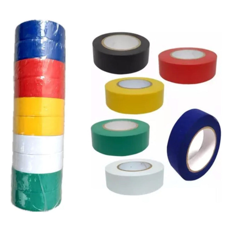 Cinta Aisladora Set 10 Und De 18mm X 5m