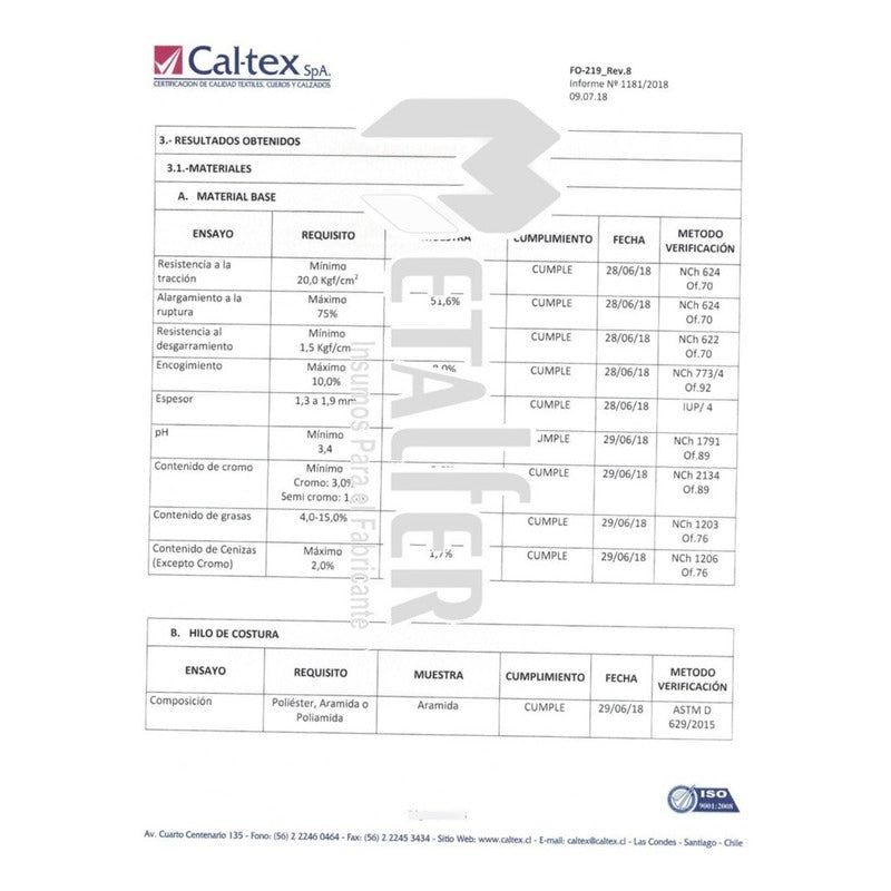 Chaqueta Soldador Cuero Hilo Kevlar Con Velcro Y Broche