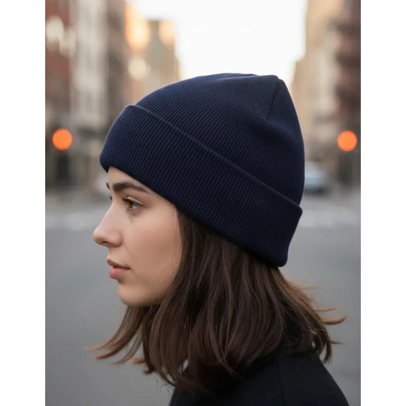 Gorro Lana Invierno Forro Interno Tela Polar Oferta 2x1 Azul Unica Lisa