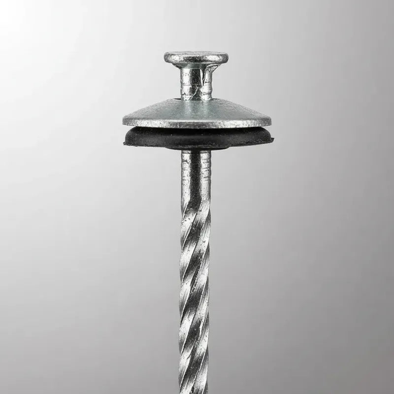 Clavo Techo Zincado 1 3/4 Helicoidal  Doble Sello 50 Und 3 Mm 4.5 Cm