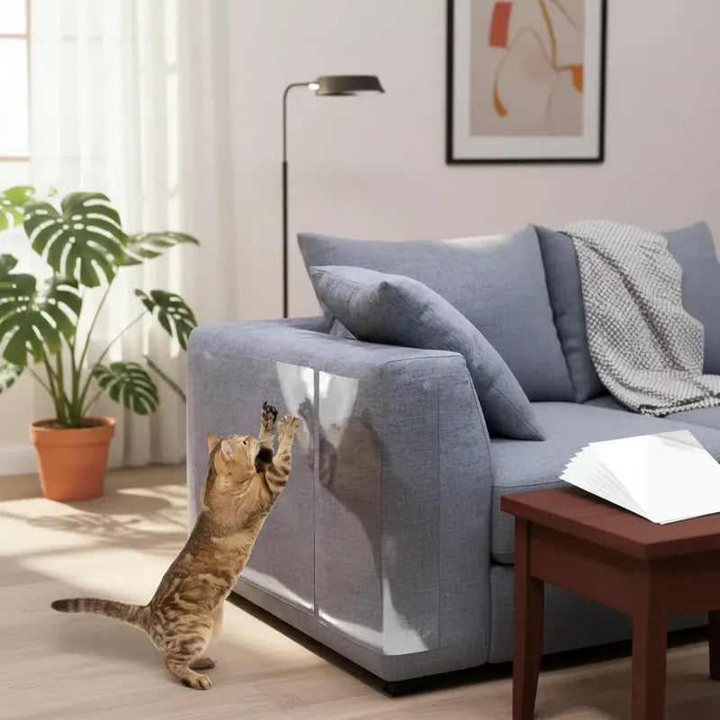 Pack 10u Protector Transparente Para Sofa Antiarañazos Gatos Transparente Liso