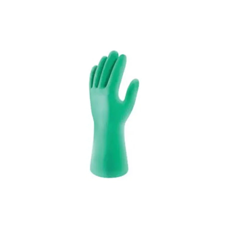Guantes De Nitrilo Flocados Verde Claros Talla 7