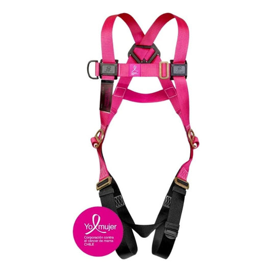 Arnés Completo Color Rosa Tipo H De 3 Argollas Clase Ap