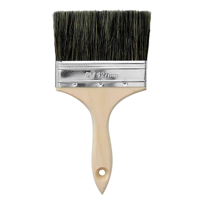 Brocha Para Pintar 5 Pulgadas  Mango De Madera /cerda Beige