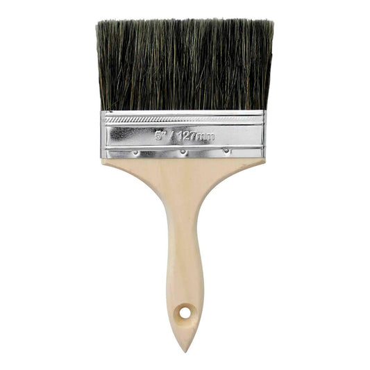Brocha Para Pintar 5 Pulgadas  Mango De Madera /cerda Beige