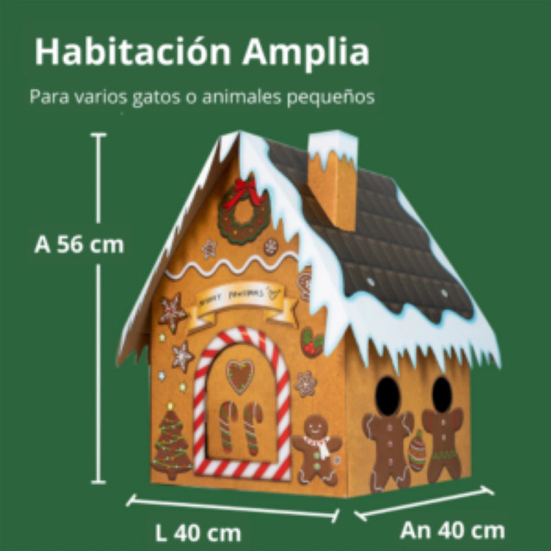 Casa Rascador Multiuso Gingerbread House Marrón