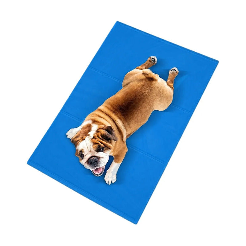 Manta Refrescante Para Perros 90x50 Cm Roro Talla L Colchon Perro Azul Oscuro Sin Diseño