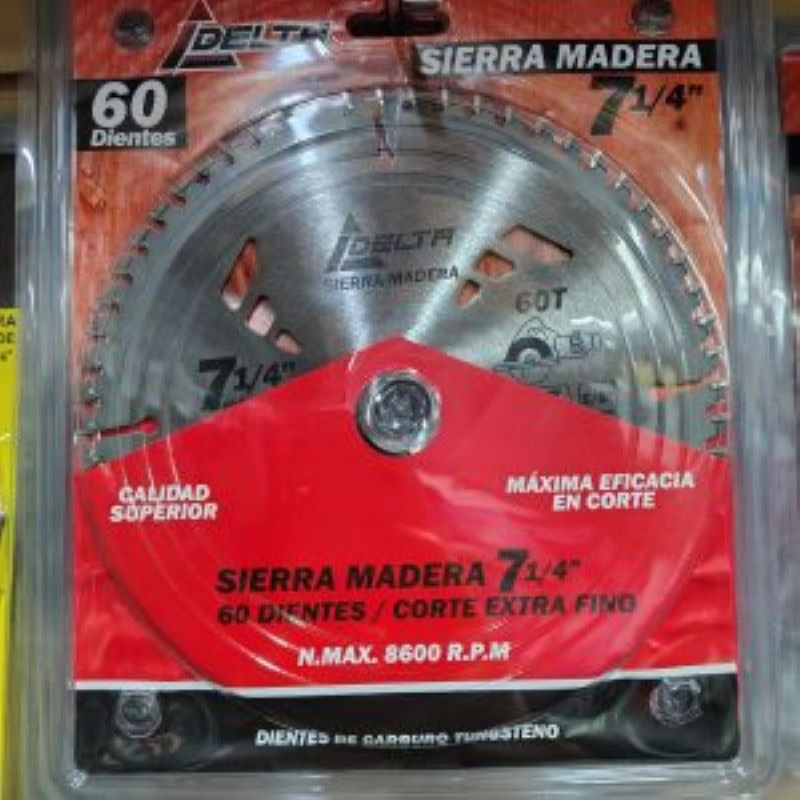 Disco De Sierra Circular 7 1/4 Pulgadas 60 Dientes