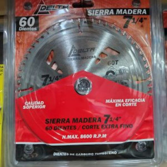 Disco De Sierra Circular 7 1/4 Pulgadas 60 Dientes