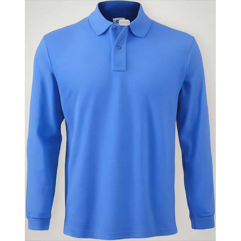 Polera De Trabajo Manga Larga Pique