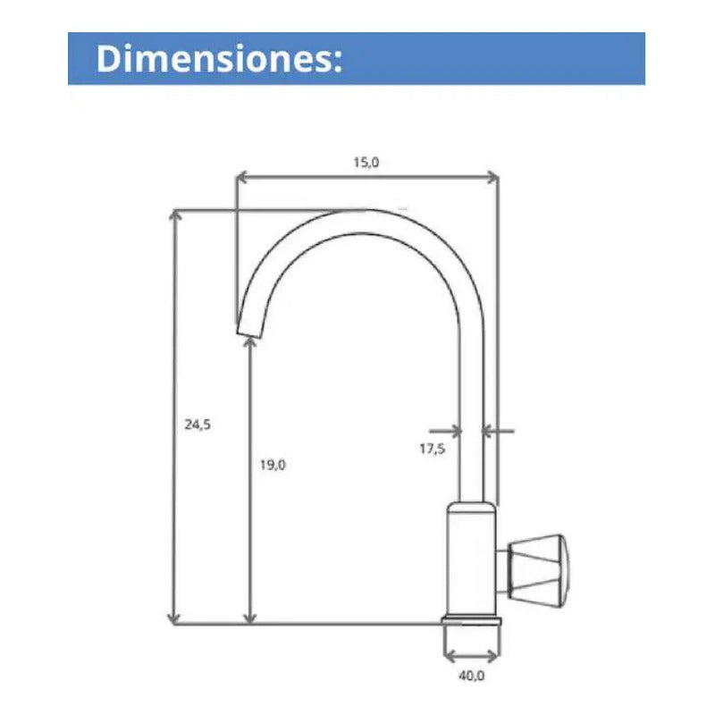 Llave Lavacopas Plus Taumm Color Plateado Plateado Brillante