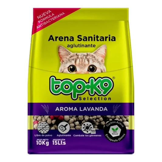 Arena Sanitaria Aglutinante Top-k9 De 10kg Oferta 2x1