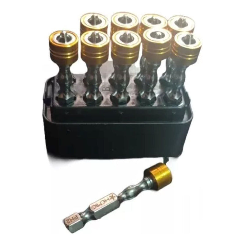 Pack 10 Punta Atornillador Phillips Ph2 Imantada Premium