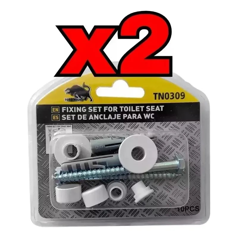 2 Set Perno Anclaje Para Wc Fijacion Toro Negro
