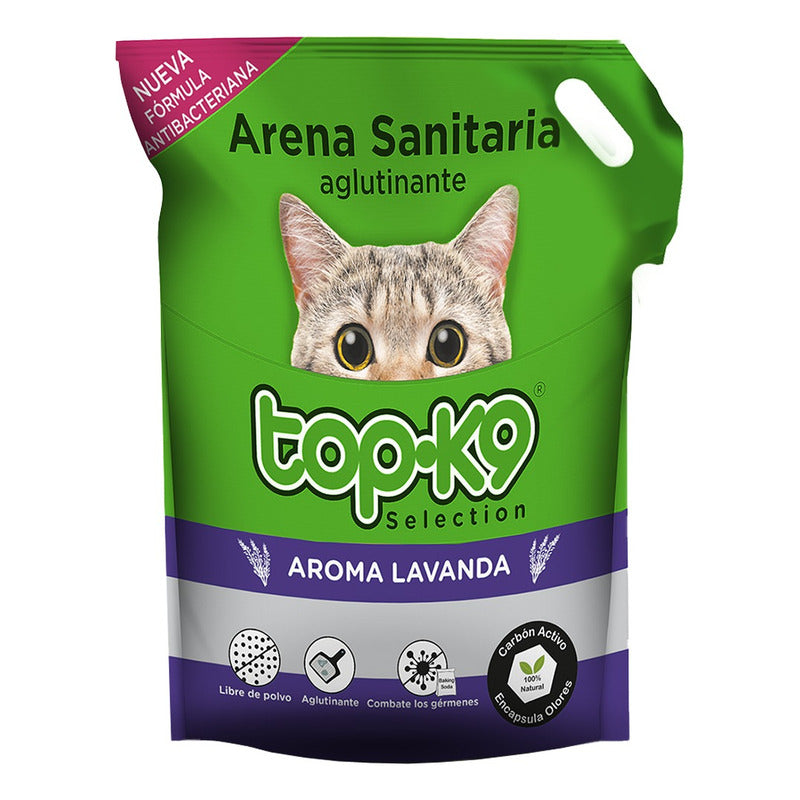 Arena Sanitaria Aglutinante Top-k9 4kg Lavanda